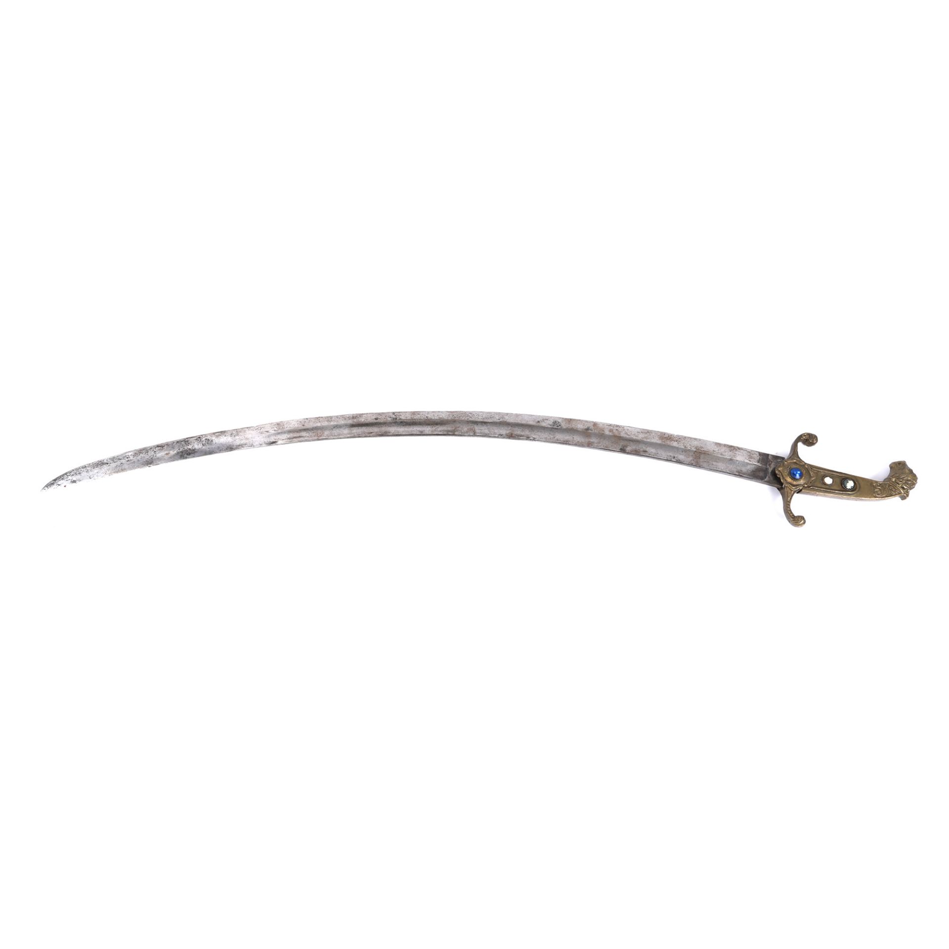 Shamshir Islamic sword, decorated with a lion’s head, end of the 19th century
