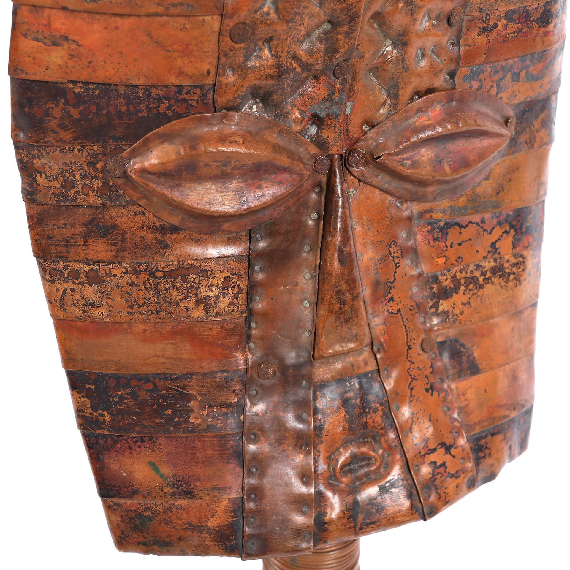 African workshop, Copper statue representing a protector ancestor, Kota, Gabon - Image 4 of 4