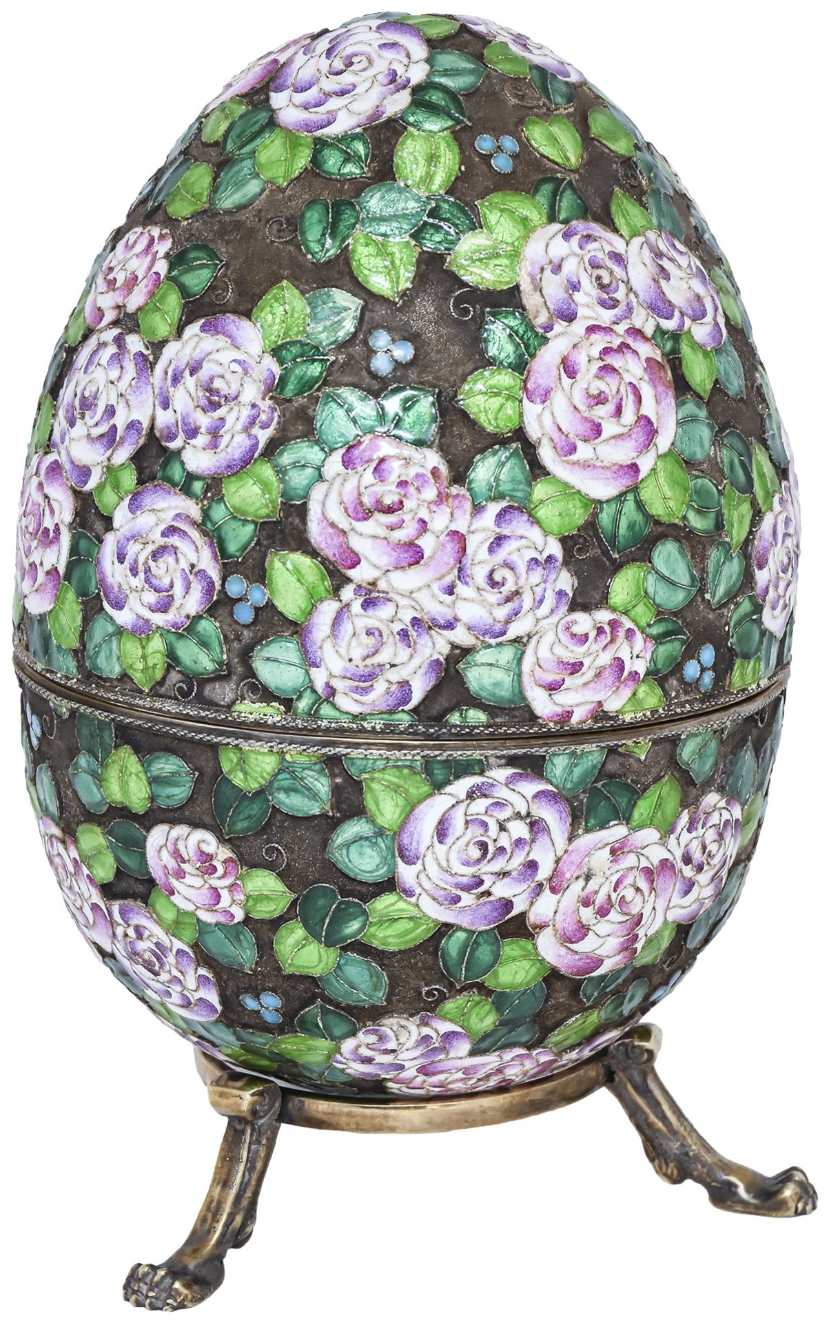 Russian Easter egg with floral ornament. 20th century.