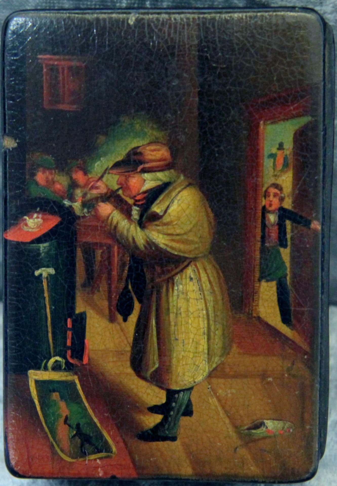Lacquer Box "Sherlock Holmes". Europe. 19-20th century.