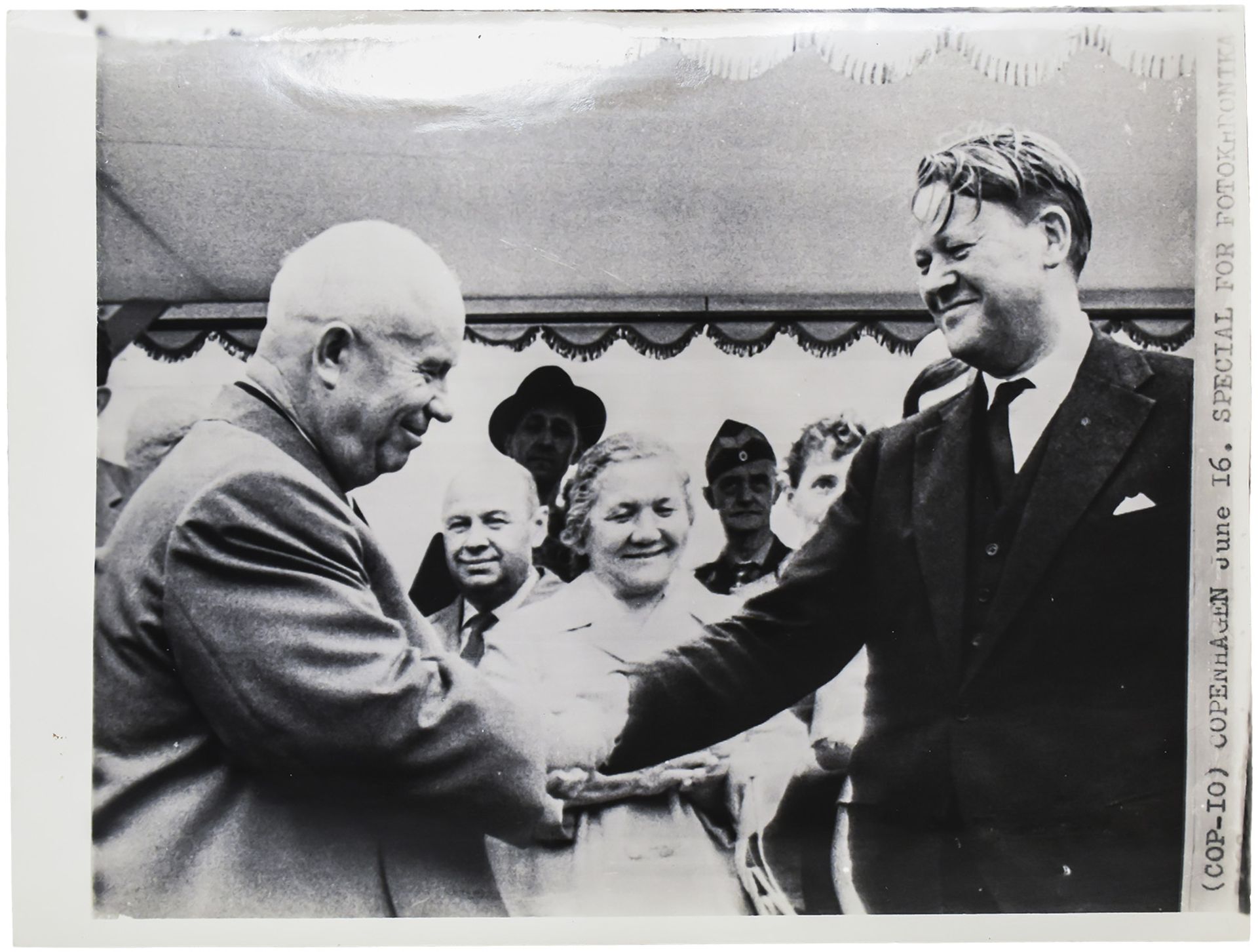 Egorov, V. Nikita Khrushchev and Danish Prime Minister Jens Otto Krag. 1964. 18x24 cm.