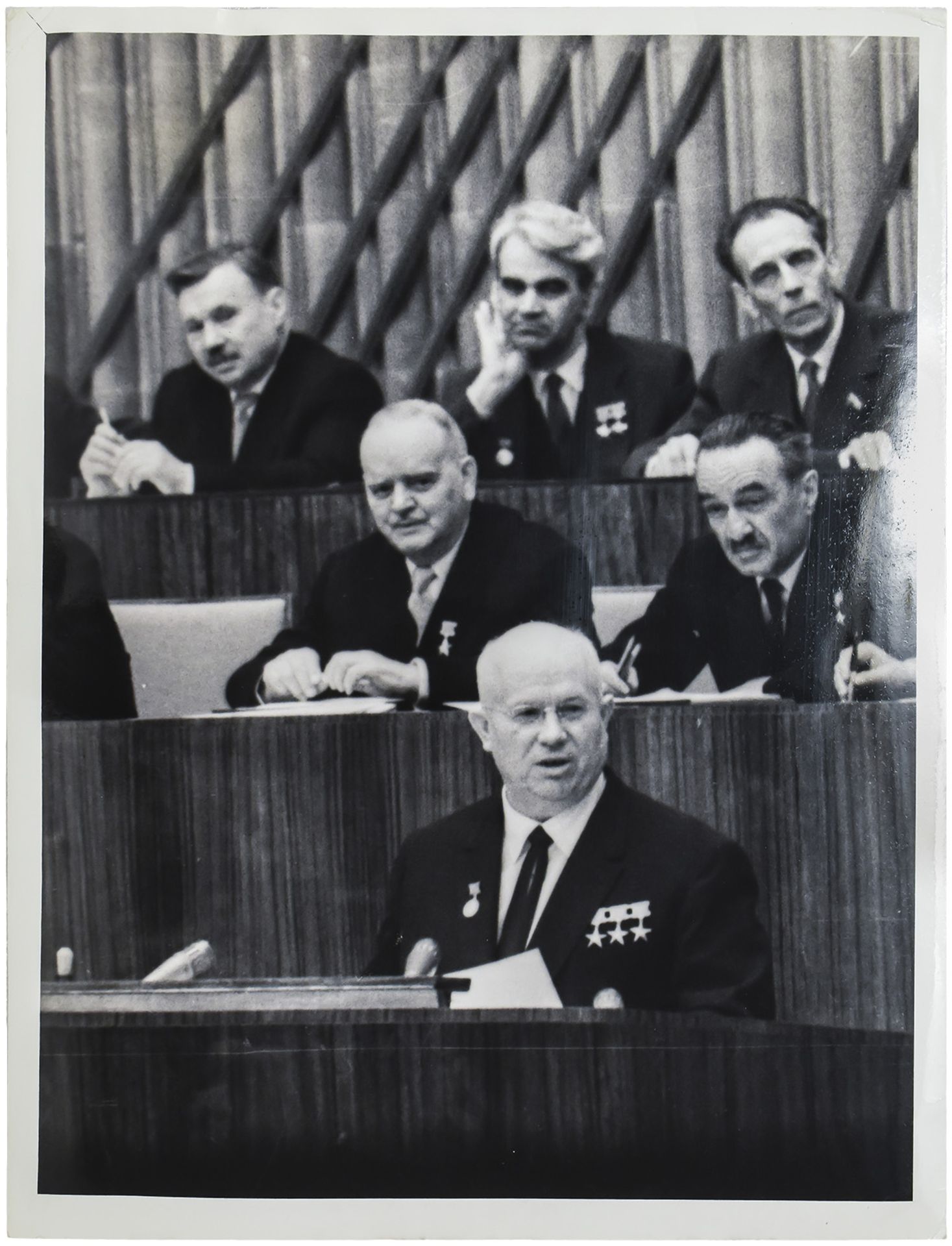 Sevostyanov, V., Egorov, V. Nikita Khrushchev on 22th Communist Party Congress. Press photo. 1964. 2