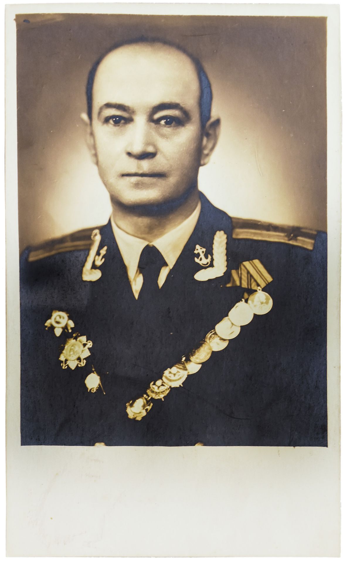 Portrait of Colonel Morozov Nikolay Pavlovich. Photograph. 1958. 14x8 cm.