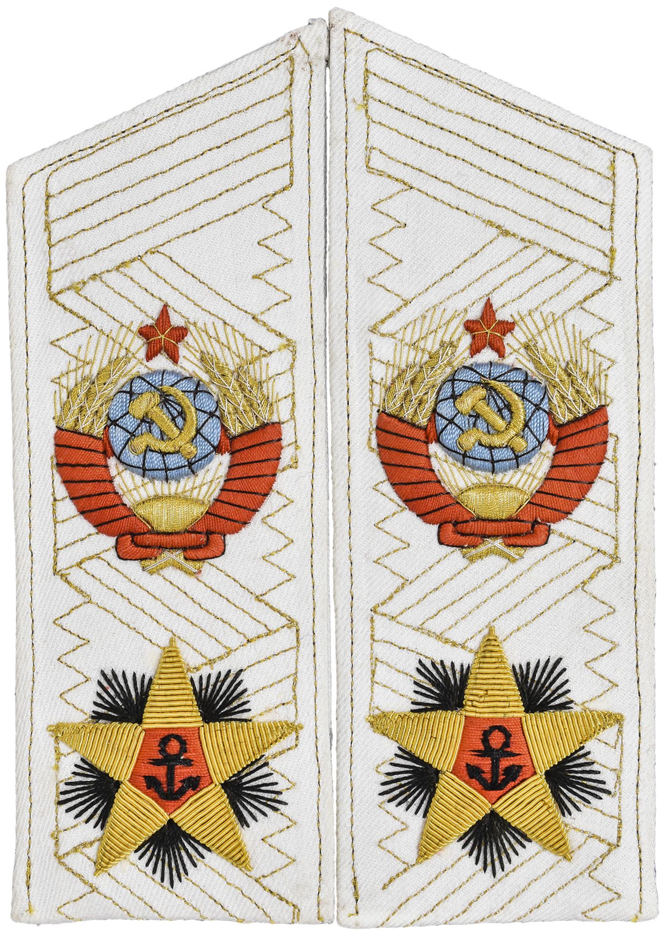 Soviet Shoulder boards of admiral of the fleet. 18x6 cm.