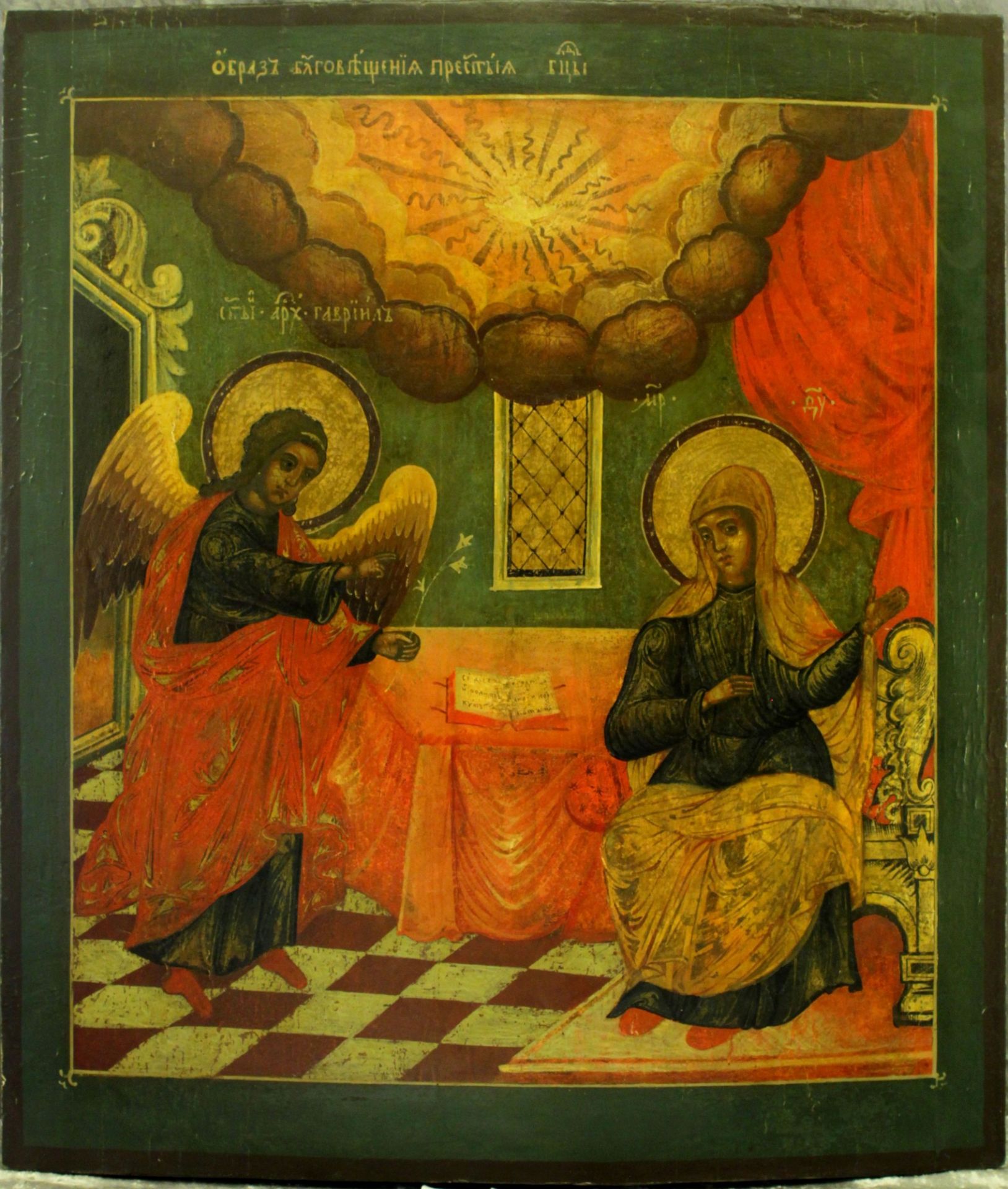 Large russian icon "Annunciation". - 18th century. - 53x46 cm.