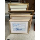 AN ASSORTMENT OF FRAMED PRINTS AND PICTURES