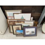 A LARGE ASSORTMENT OF FRAMED PRINTS AND PICTURES