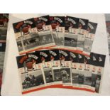 A COLLECTION OF MANCHESTER UTD PROGRAMMES FROM 1961-62 SEASON SOME MAY HAVE TOKENS CUT PLEASE