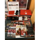 A COLLECTION OF MANCHESTER UNITED OFFICIAL MEMBERSHIP PACKS (SOME INCOMPLETE) AND YEAR BOOKS AND