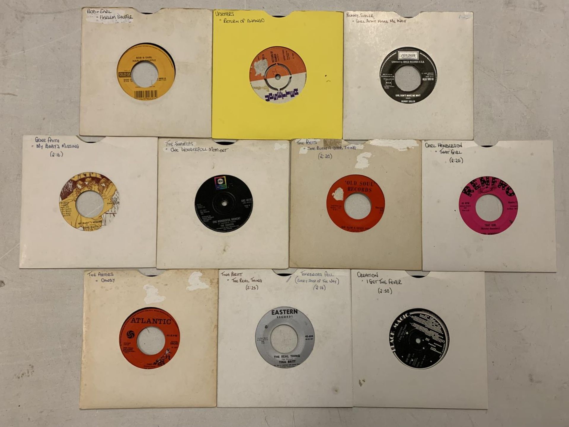 A COLLECTION OF 7 INCH MOSTLY FUNK / SOUL VINYL RECORDS TO INCLUDE: BOB & EARL, THE POETS, TINA