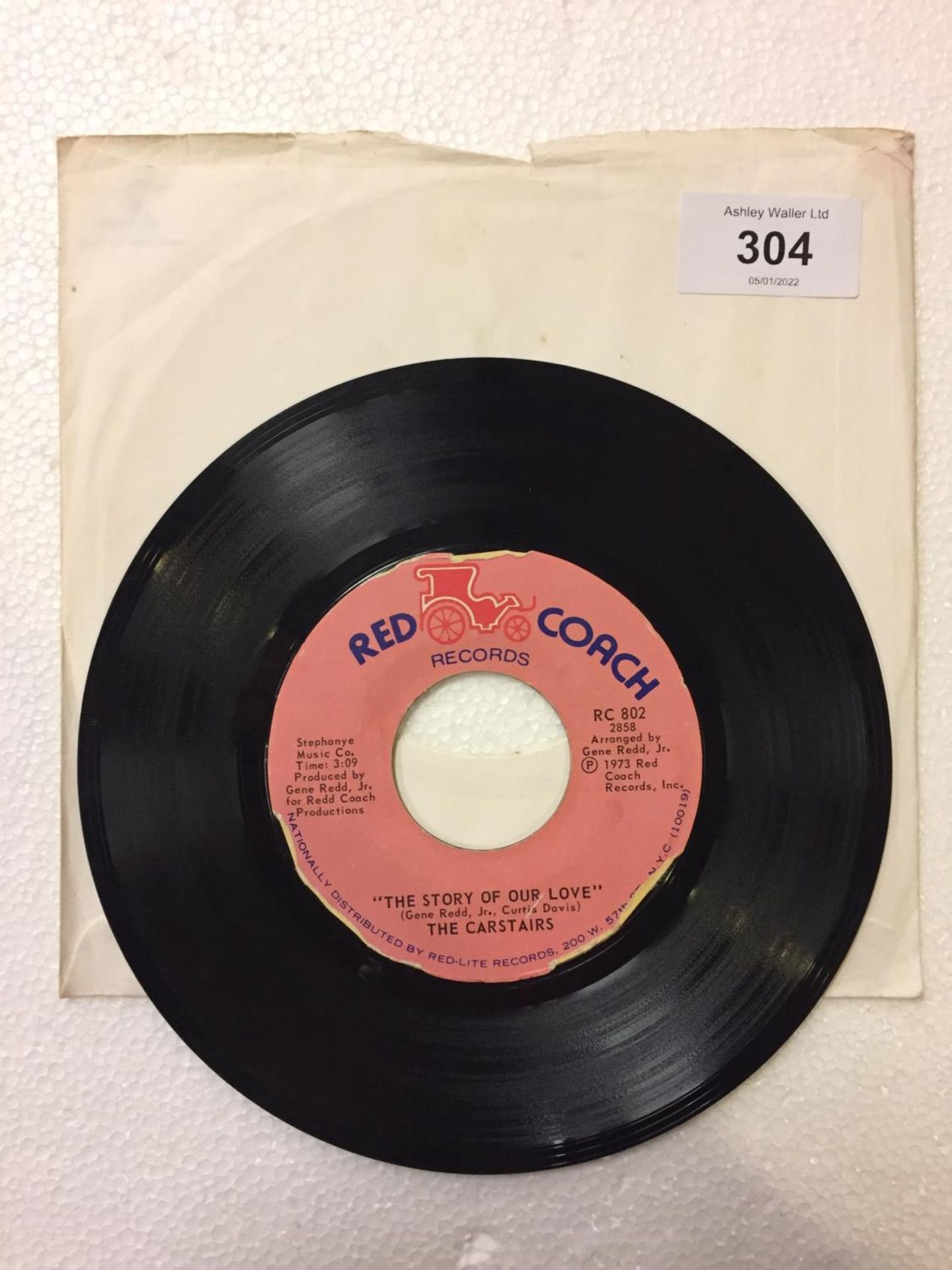 A 1973 US RELEASE 7 INCH VINYL FUNK / SOUL RECORD 'IT REALLY HURTS ME GIRL' BY THE CARSTAIRS. LABEL: - Image 2 of 2