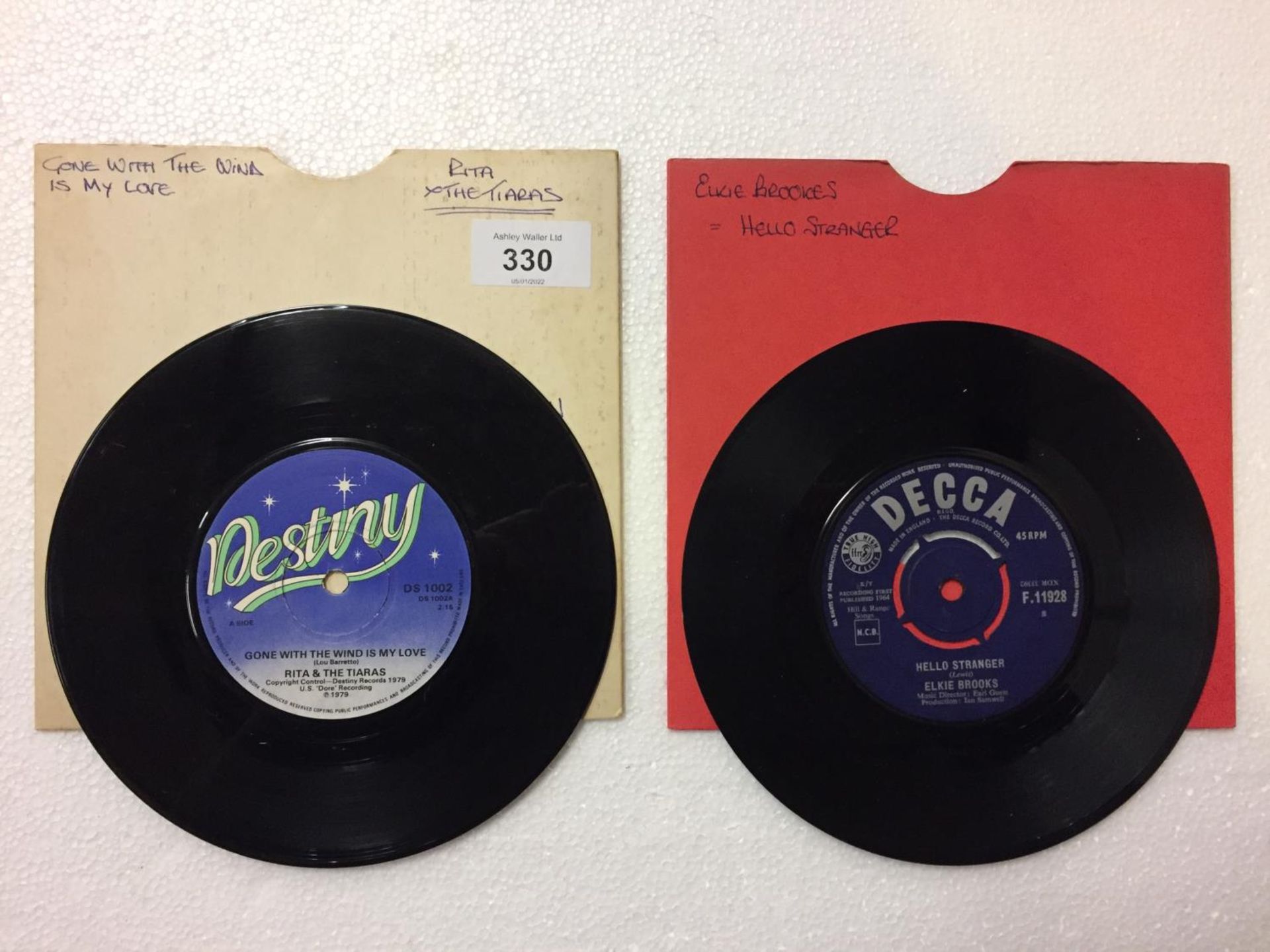 TWO UK RELEASE 7 INCH VINYL FUNK / SOUL RECORDS TO INCLUDE: 'GONE WITH THE WIND IS MY LOVE' BY