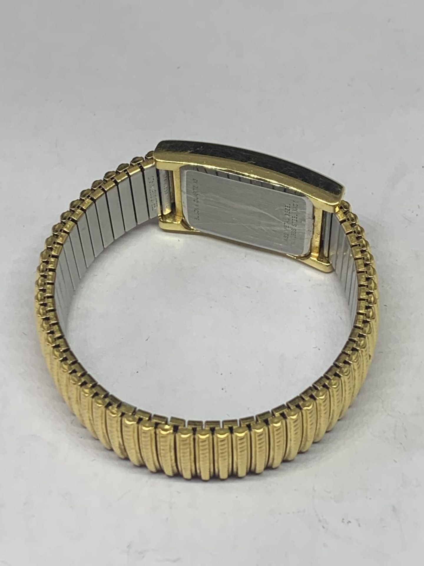A GOLD PLATED CARAVELLE WRIST WATCH SEEN WORKING BUT NO WARRANTY - Image 3 of 3