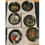 SIX BRADFORD EXCHANGE COLLECTABLE CABINET PLATES WITH RUSSIAN FAIRYTALE SCENES