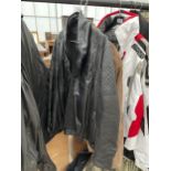 A SIZE 12 LADIES LEATHER JACKET AND A L MENS AVENUE JACKET