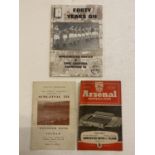 TWO MANCHESTER UNITED SEMI FINAL TIE PROGRAMME FROM 1958 V FULHAM INCLUDING THE REPLAY AND A FORTY