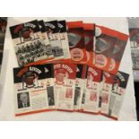 A COLLECTION OF MANCHESTER UTD PROGRAMMES FROM THE SEASON 1962-63 TO INCLUDE EUROPEAN FIXTURES
