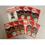 A COLLECTION OF MANCHESTER UTD PROGRAMMES FROM 1969-70 SEASON TO INCLUDE TWO F A CUP FIXTURES ONE