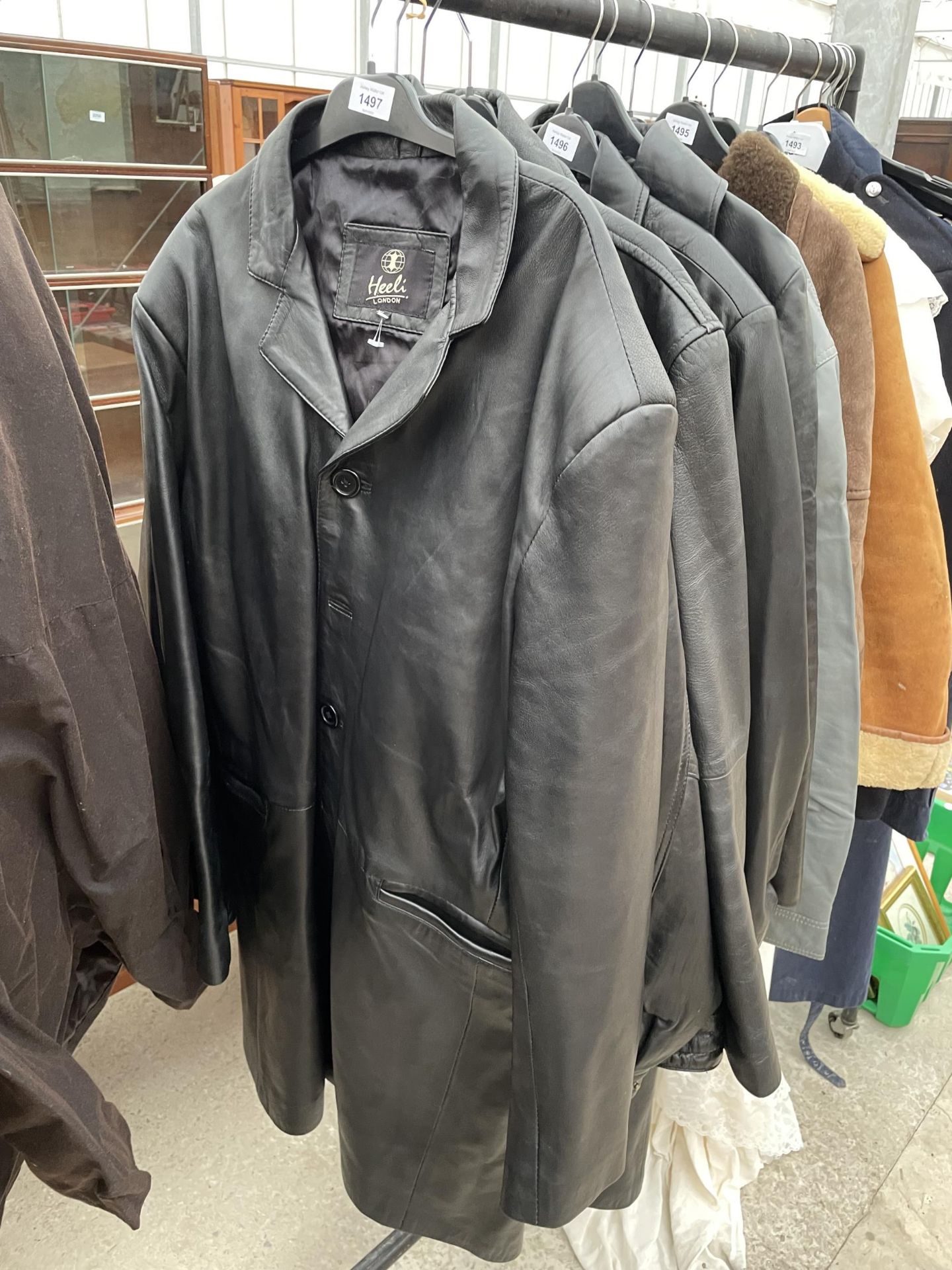 FOUR VARIOUS GENTS LEATHER JACKETS