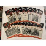 A COLLECTION OF MANCHESTER UTD PROGRAMMES FROM 1960-61 SEASON SOME MAY HAVE TOKENS CUT PLEASE