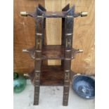 RECLAIMED INDIAN OX CART BOOKCASE SHELVING