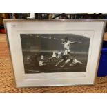 LEGENDS SERIES - THE BUSBY BABES. FRAMED LIMITED EDITION PRINT OF HARRY GREGG, BILL FOULKES AND