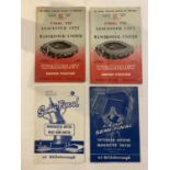 FOUR MANCHESTER UTD PROGRAMMES TO INCLUDE FINAL TIE V LEICESTER CITY 1963, SEMI FINAL V WEST HAM UTD