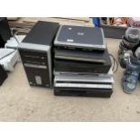 AN ASSORTMENT OF ELECTRICAL ITEMS TO INCLUDE A PANASONIC DMR-EX75 DVD RECORDER, A HP LAPTOP AND A