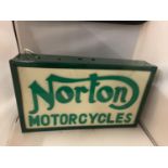 A NORTON MOTORCYCLES ILLUMINATED SIGN