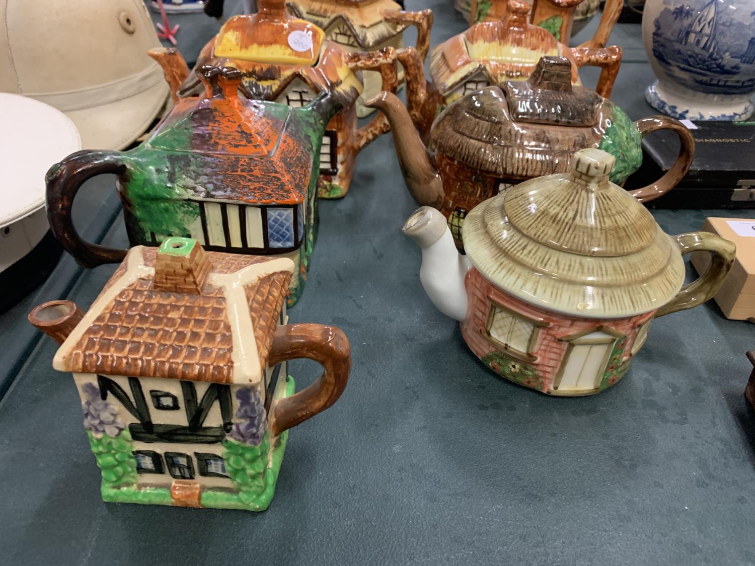 EIGHT NOVELTY COTTAGE TEAPOTS TO INCLUDE PRICE BROS, KEELE STREET POTTERY, LTD - Image 2 of 3