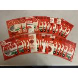 A COLLECTION OF MANCHESTER UTD PROGRAMMES FROM 1970-72 SEASONS TO INCLUDE F A CUP AND LEAGUE CUP