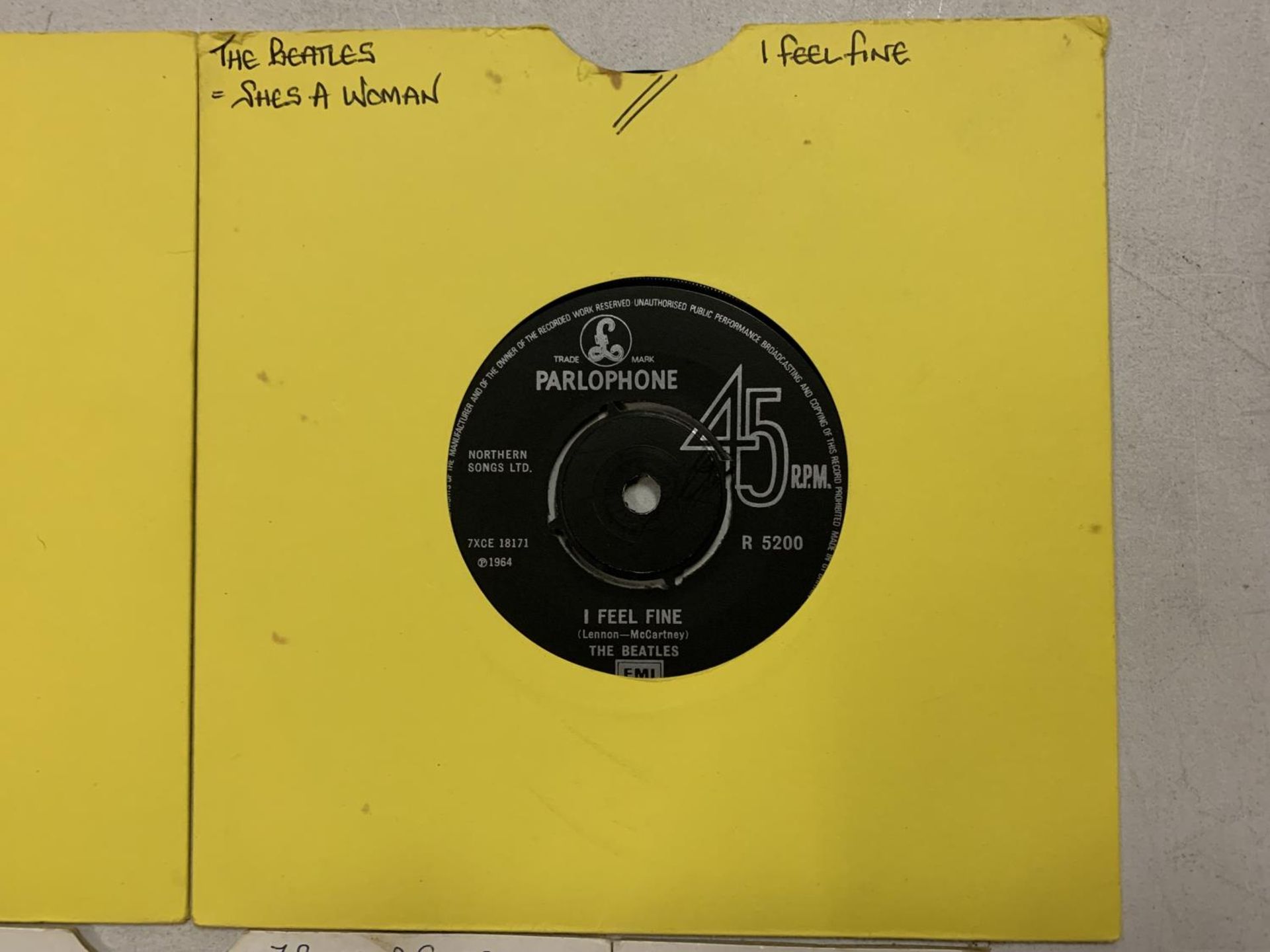 A COLLECTION OF 7 INCH MOSTLY FUNK / SOUL VINYL RECORDS TO INCLUDE: THE FOUR TOPS, THE BEATLES, - Image 3 of 6