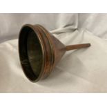 A VINTAGE COPPER FUNNEL