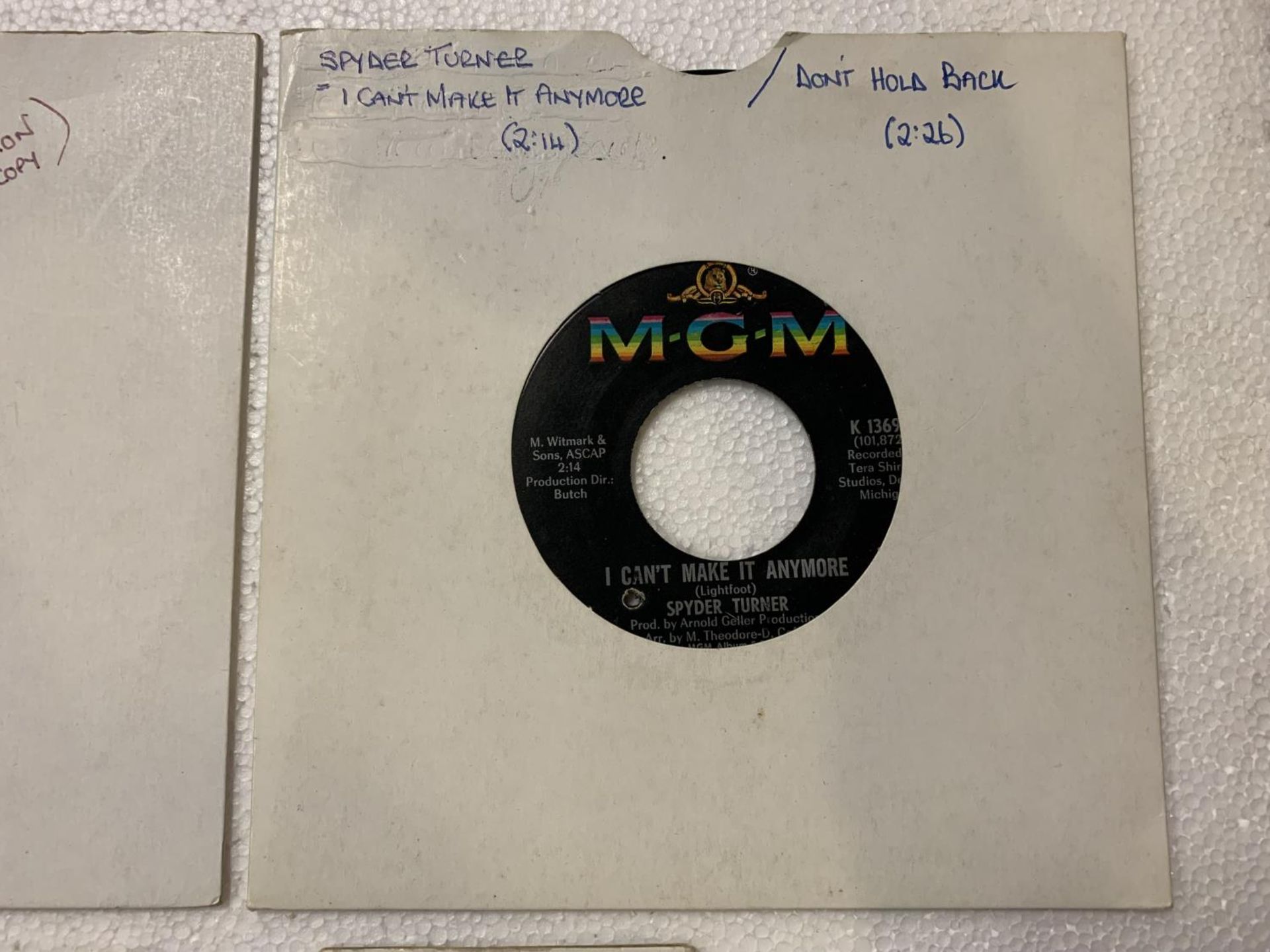 FIVE 7 INCH VINYL FUNK / SOUL RECORDS, TWO BEING PROMOTIONAL COPIES TO INCLUDE: WAYNE GIBSON, TOM - Image 3 of 5