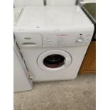 A WHITE HOTPOINT WASHING MACHINE (BELIEVED TO BE IN WORKING ORDER BUT NO GUARENTEE)