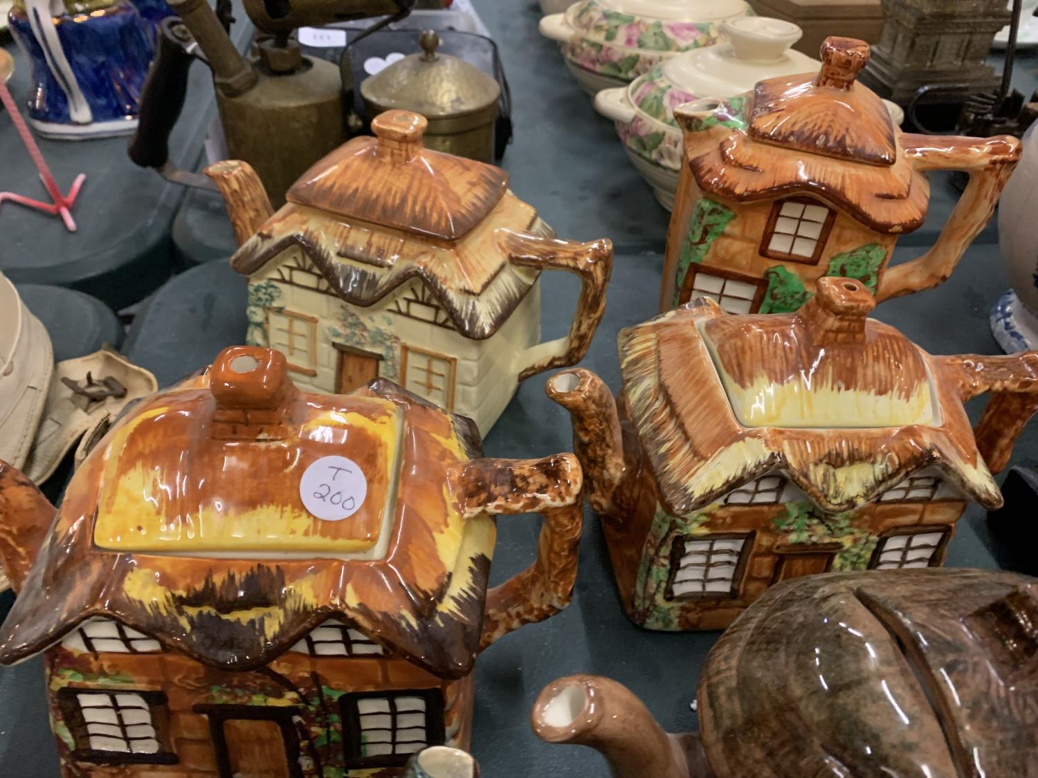 EIGHT NOVELTY COTTAGE TEAPOTS TO INCLUDE PRICE BROS, KEELE STREET POTTERY, LTD - Image 3 of 3