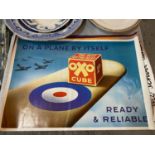 FOUR VINTAGE STYLE 'OXO' ADVERTISING POSTERS