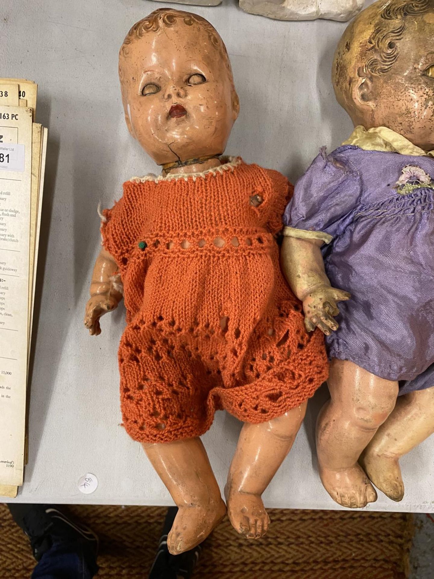 TWO VINTAGE JOINTED DOLLS, ONE BND LONDON EXAMPLE - Image 2 of 3