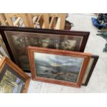 AN ASSORTMENT OF FRAMED PRINTS AND PICTURES