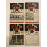 FOUR MANCHESTER UTD PROGRAMMES FROM 1956 TO 1958, INCLUDING BOLTON WANDERERS 24TH MARCH 1956,