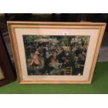 A FRAMED RENOIR PRINT TITLED DANCE AT LE MOULIN DE LA GALETTE