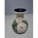 A MOORCROFT 6" MADAM ROSE TRIAL VASE 15/10/18