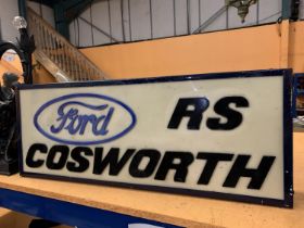 A FORD RS COSWORTH ILLUMINATED LIGHT BOX SIGN