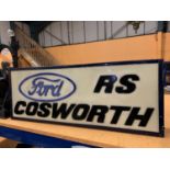 A FORD RS COSWORTH ILLUMINATED LIGHT BOX SIGN