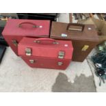 THREE CASES CONTAINING A LARGE AMOUNT OF VINTAGE LP RECORDS