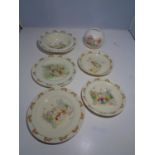 SIX PIECES OF ROYAL DOULTON 'BUNNYKINS' CERAMIC WARE TO INCLUDE A MONEY BOX, BOWL AND TWO SAUCERS