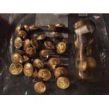 A LARGE SELECTION OF MILITARY BRASS BUTTONS