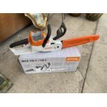 A STHIL MSA 120C BATTERY POWERED CHAINSAW (NO BATTERY)