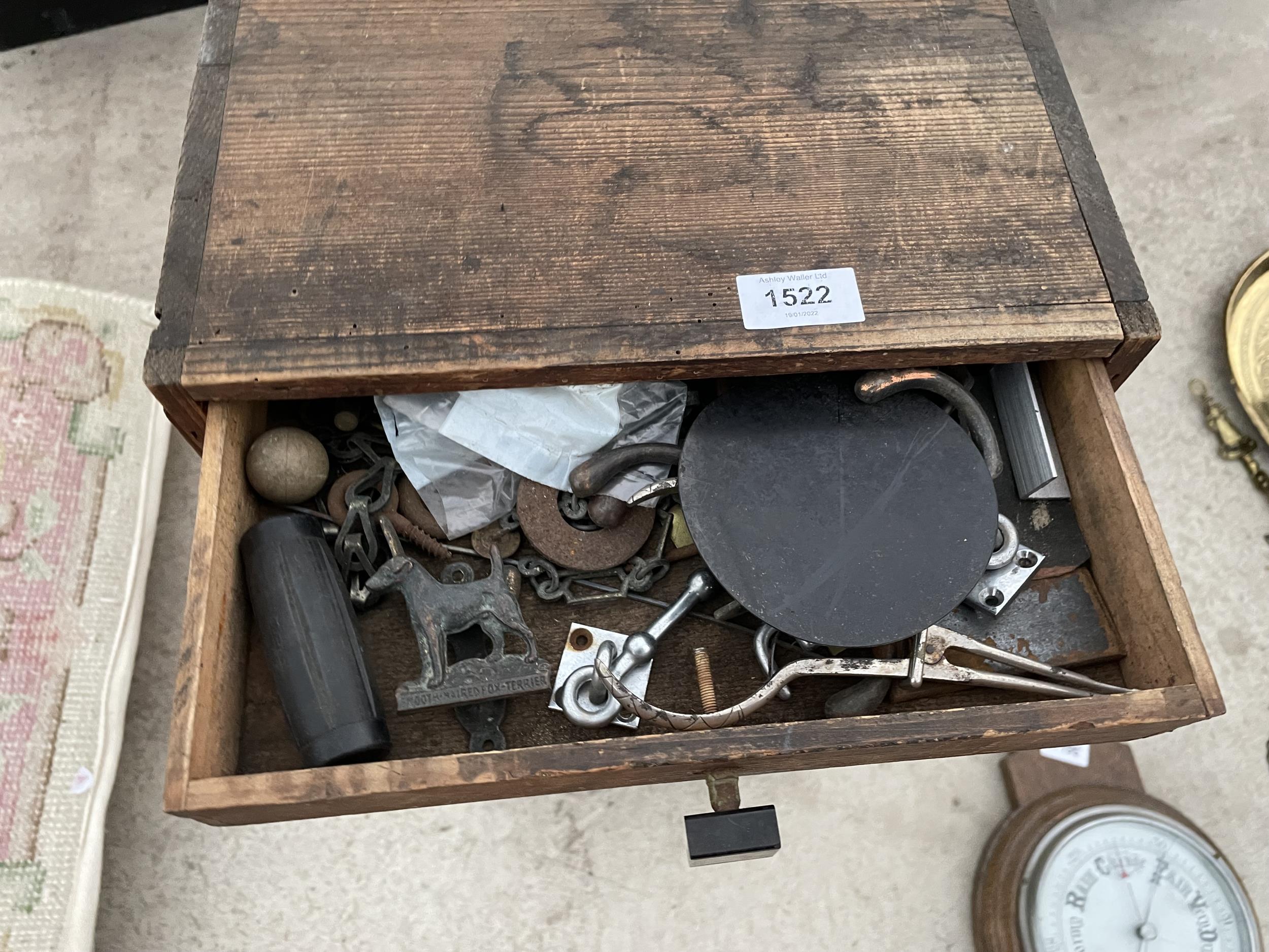 A VINTAGE VICTORIAN PINE WATCHMAKERS HABERDASHERY CABINET, ENCLOSING 24 VARIOUS SIZED DRAWERS AND TO - Image 4 of 4