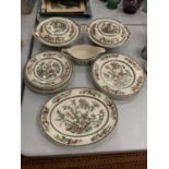 A JOHNSON BROS. PART DINNER SERVICE TO INCLUDE, 2 TUREENS, SERVING PLATE, PLATES, ETC